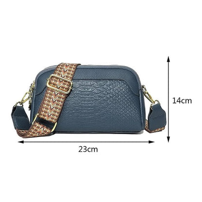 Olivia™ Elegant Allure | Bolsa tiracolo mini com padrão crocodilo