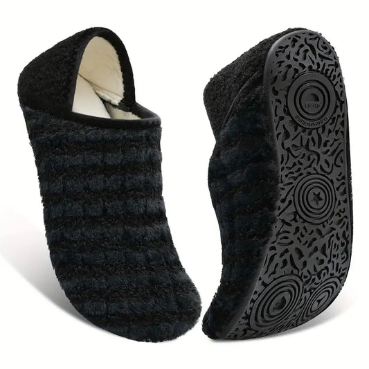 Flache Plüschschuhe für Damen – warme, bequeme Slipper für den Winter