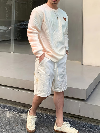 Men's Gradient Sweatshirt, Crew Neck, Long Sleeve