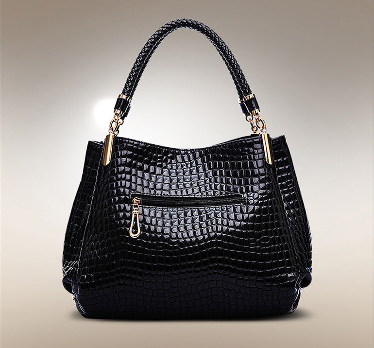 Isabella™ Elegância duradoura | Bolsa estilosa com padrão crocodilo 