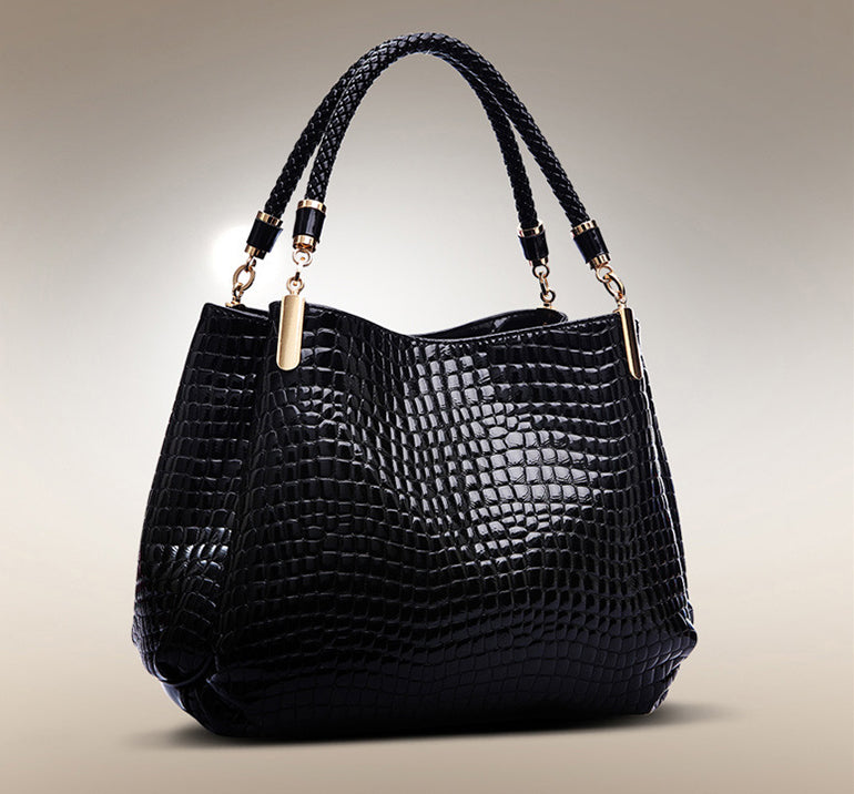 Isabella™ Elegância duradoura | Bolsa estilosa com padrão crocodilo 
