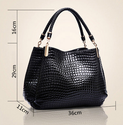 Isabella™ Elegância duradoura | Bolsa estilosa com padrão crocodilo 