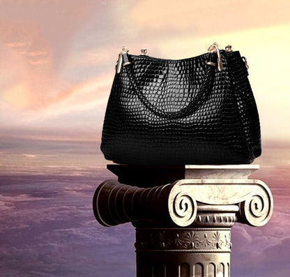 Isabella™ Elegância duradoura | Bolsa estilosa com padrão crocodilo 