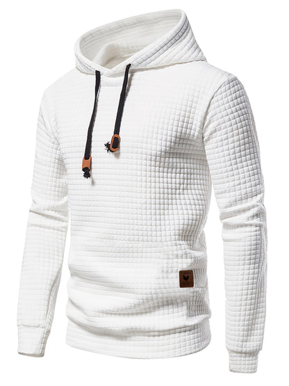 GEKM Men's Boho Embroidered Hoodie, Casual Pullover