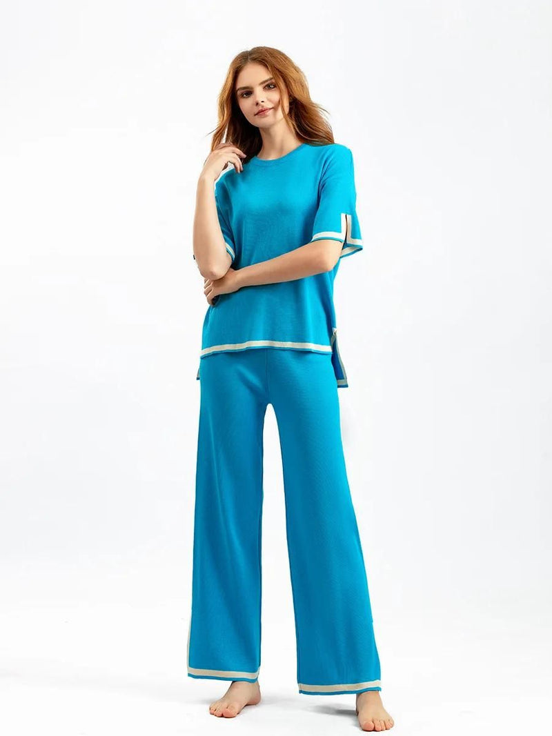 Charlotte™ – Elegantes Kurzarm-Co-Ord-Set aus Eisseide