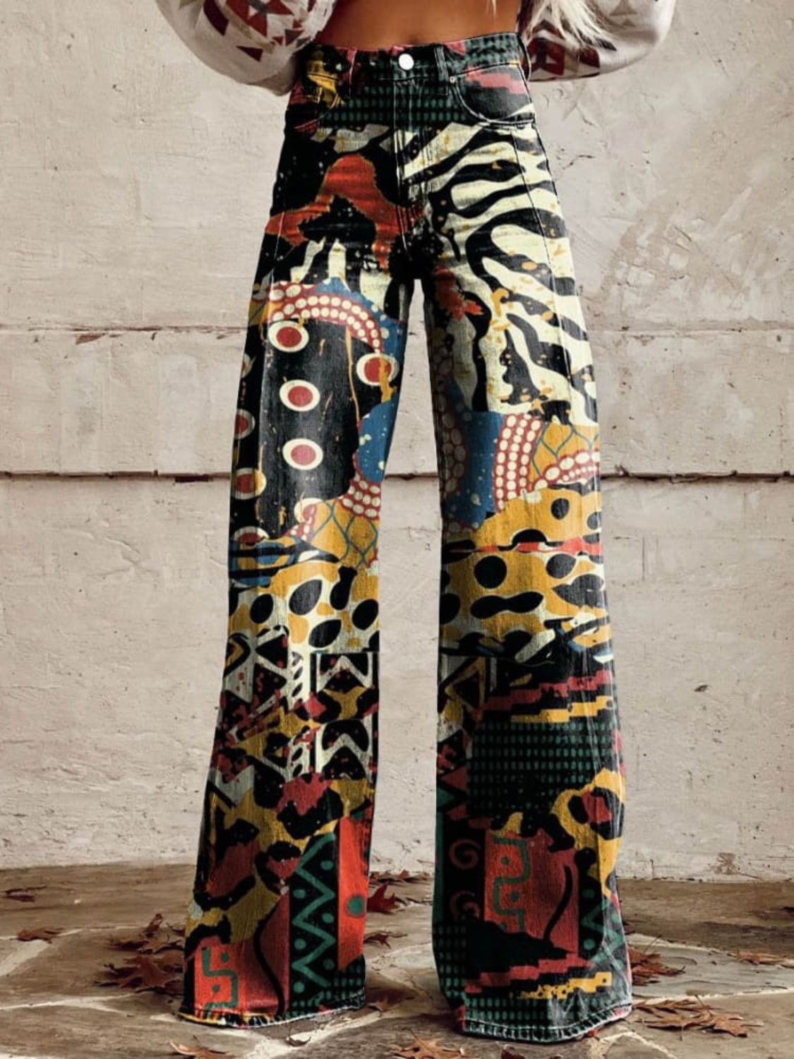Mia™ – Moderne, farbenfrohe Hose mit weitem Bein