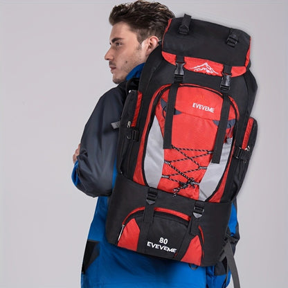 Ultralight Waterproof Hiking Backpack - Large Capacity Adjustable Straps & Multiple Pockets for Camping, Cycling, and Outdoor Adventures (Red, Blue, Black), Hiking Gear | Rugged Design | Waterproof Nylon Bag, Hiking Accessories