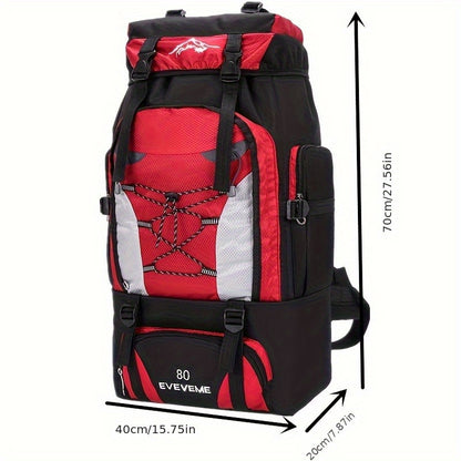 Ultralight Waterproof Hiking Backpack - Large Capacity Adjustable Straps & Multiple Pockets for Camping, Cycling, and Outdoor Adventures (Red, Blue, Black), Hiking Gear | Rugged Design | Waterproof Nylon Bag, Hiking Accessories