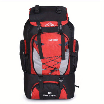 Ultralight Waterproof Hiking Backpack - Large Capacity Adjustable Straps & Multiple Pockets for Camping, Cycling, and Outdoor Adventures (Red, Blue, Black), Hiking Gear | Rugged Design | Waterproof Nylon Bag, Hiking Accessories