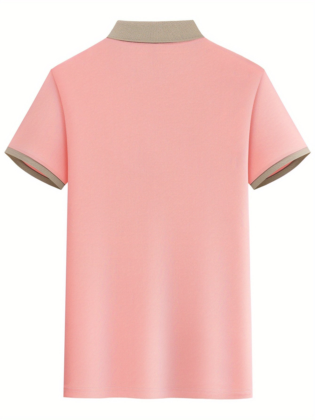 Men's Casual Polo Shirt, Geometric Pattern, Short Sleeve