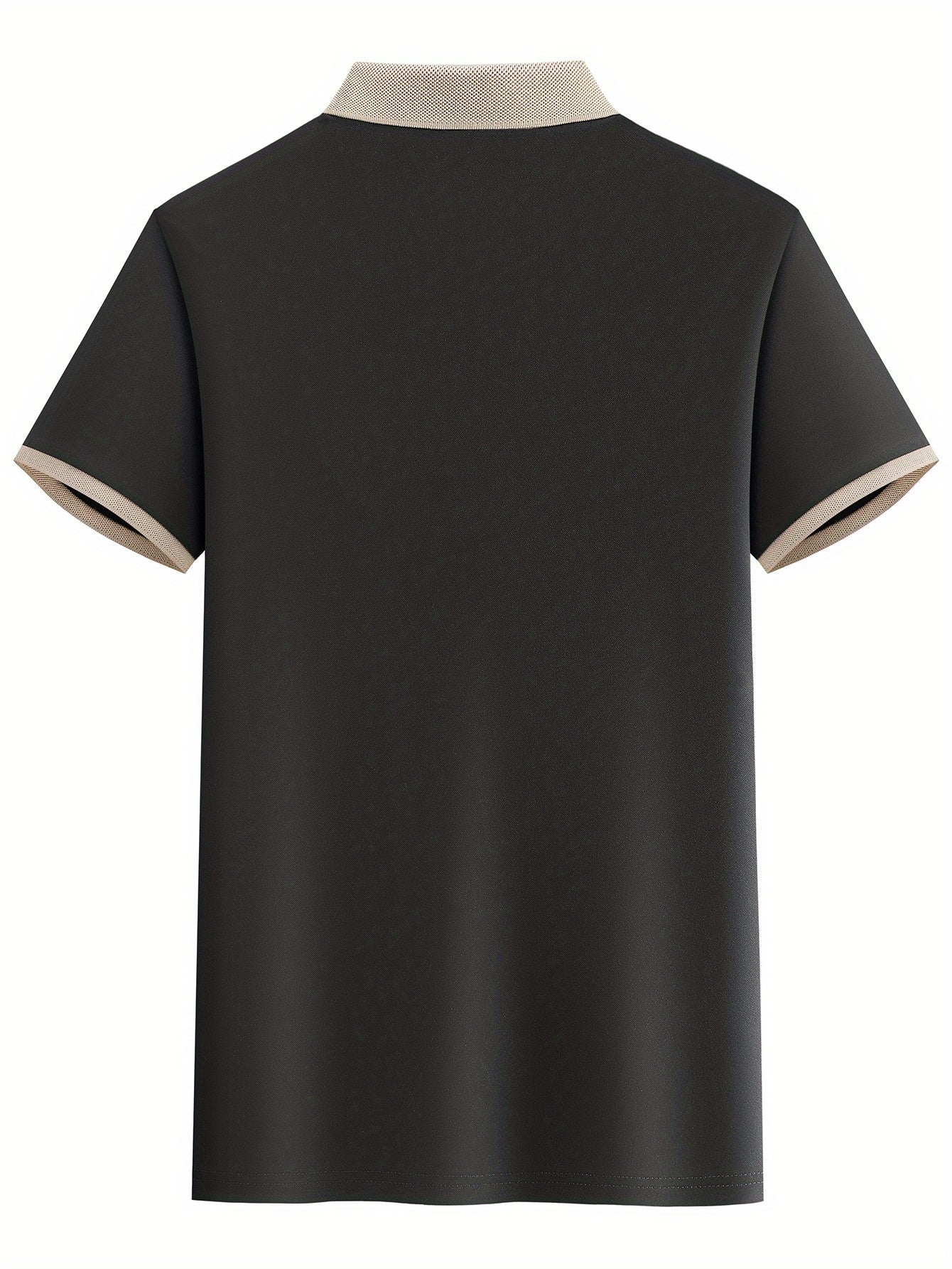 Men's Casual Polo Shirt, Geometric Pattern, Short Sleeve