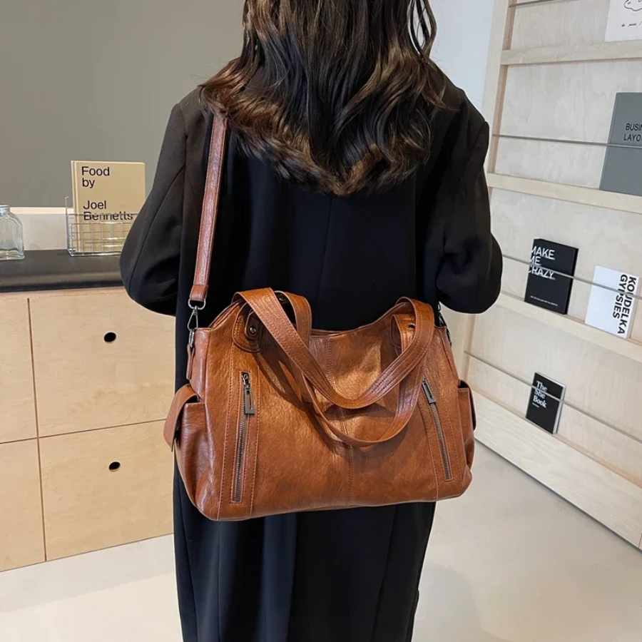 Scarlett™ - Bolsa de Ombro Elegante em Couro