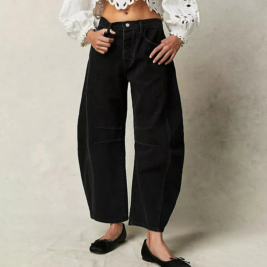 Ellie™ - Jeans perna larga confortável