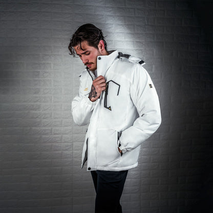 Men's Winter Jacket Water Repellent Ski Snow Jacket Warm Fleece Coat