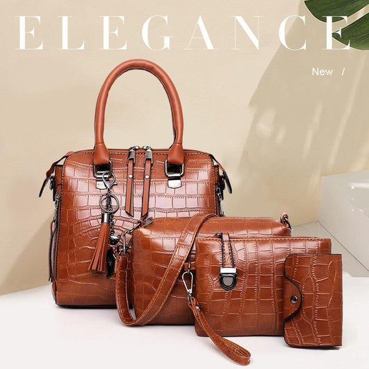 Olivia™ - Conjunto moderno de bolsas de couro de 4 peças