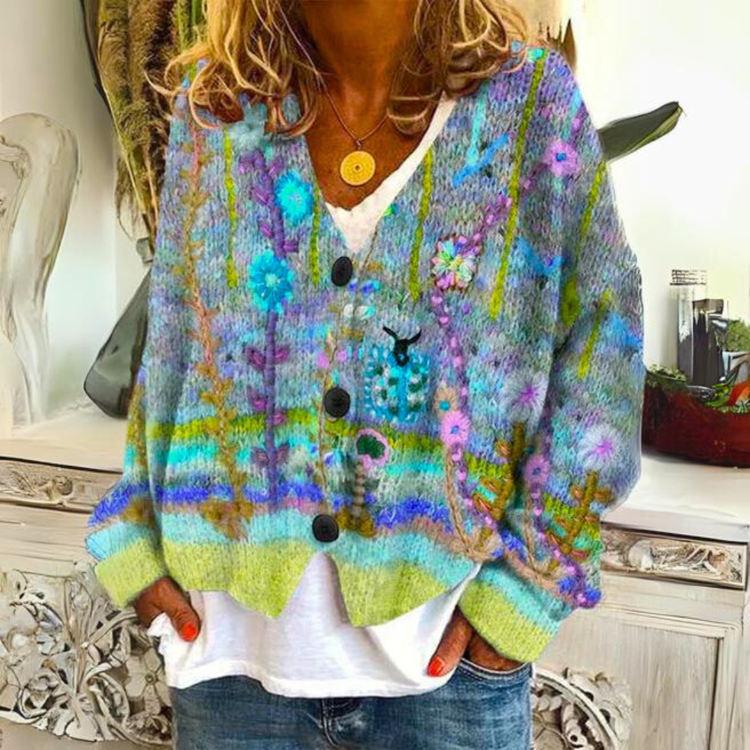 Addison™ - Stilvoller Retro-Casual Loose-Fit-Cardigan mit Knöpfen