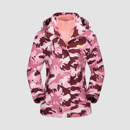 Women's Waterproof 3-in-1 Ski Jacket - Winter Snow Coat with Fleece Liner
