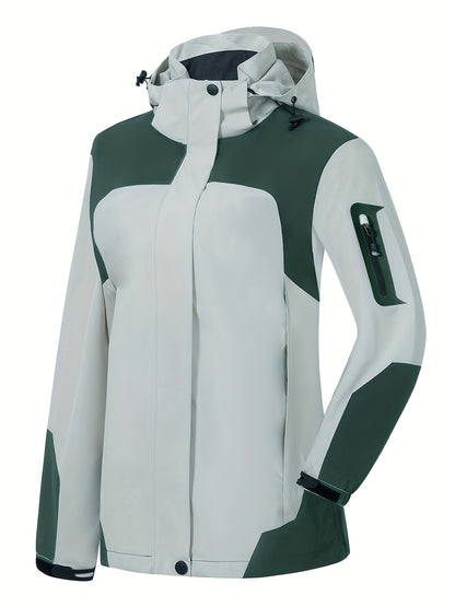 Womens Waterproof Rain Jacket Lightweight Active Outdoor Raincoat With Removable Hood