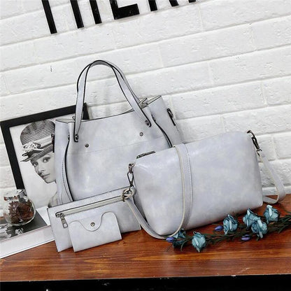 Riley™ - Conjunto de bolsa vintage macia de 4 peças