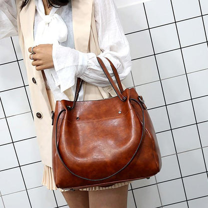 Riley™ - Conjunto de bolsa vintage macia de 4 peças