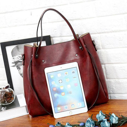 Riley™ - Conjunto de bolsa vintage macia de 4 peças