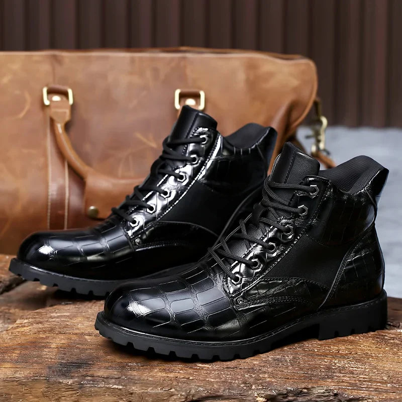 Isaac™ – Stilvolle Chelsea-Stiefel aus Krokodilleder
