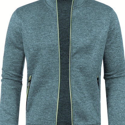 Herren-Cardigan mit Reißverschluss, lässiger Pullover für Herbst/Winter