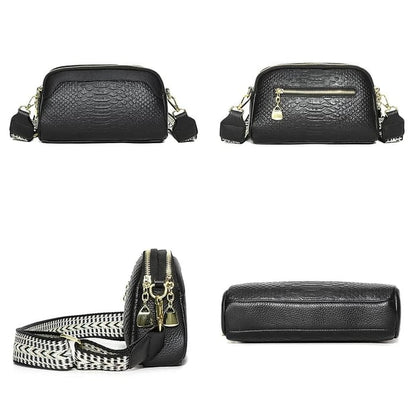 Olivia™ Elegant Allure | Bolsa tiracolo mini com padrão crocodilo
