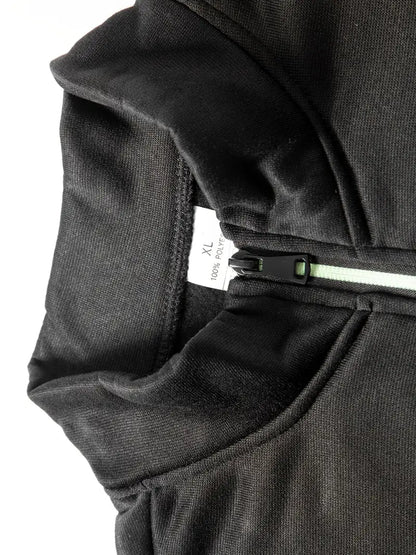 Moletom masculino com forro de lã e meio zíper - Pulôver quente e casual para outono e inverno
