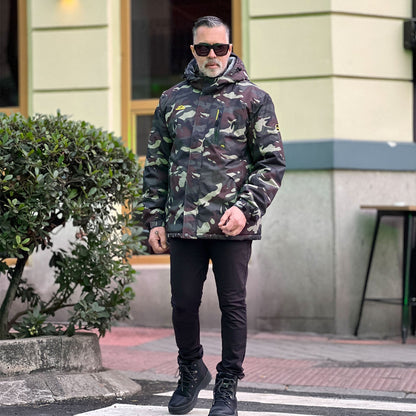 Men's Winter Jacket Water Repellent Ski Snow Jacket Warm Fleece Coat