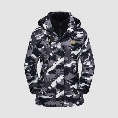 Women's Waterproof 3-in-1 Ski Jacket - Winter Snow Coat with Fleece Liner