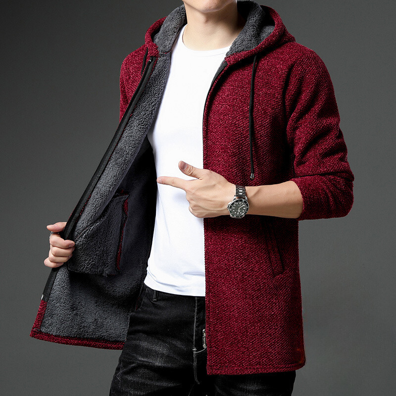 Gabriel | Lange Strickjacke mit Kapuze