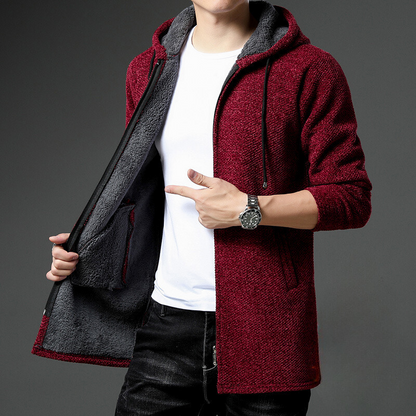 Gabriel | Lange Strickjacke mit Kapuze