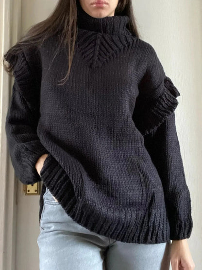 Manon | Lässiger Strickpullover mit halbhohem Kragen