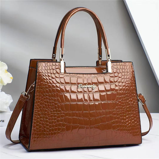 Brooklyn™ Shine | Bolsa de luxo com relevo de crocodilo