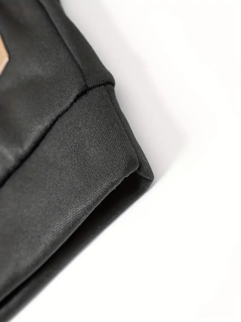 Moletom masculino com forro de lã e meio zíper - Pulôver quente e casual para outono e inverno