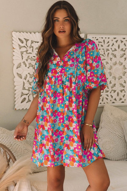 Vestido Babydoll Estampado Floral