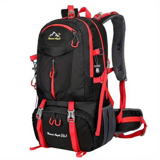 50L 1pc 13.21gal Large Capacity Mountaineering Bag, Waterproof Hiking Backpack For Men Women, Suitable For Outdoor Travel Climbing Camping