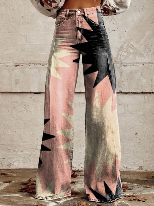 Sophia™ - Calças largas Pink Explosion