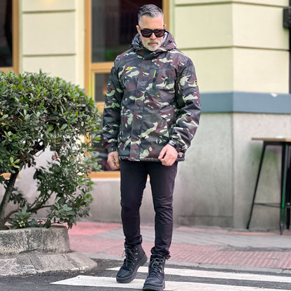 Men's Winter Jacket Water Repellent Ski Snow Jacket Warm Fleece Coat