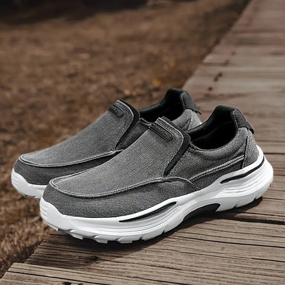 Atmungsaktive Slipper-Schuhe aus Canvas für Herren, bequeme Lauf-Sneaker
