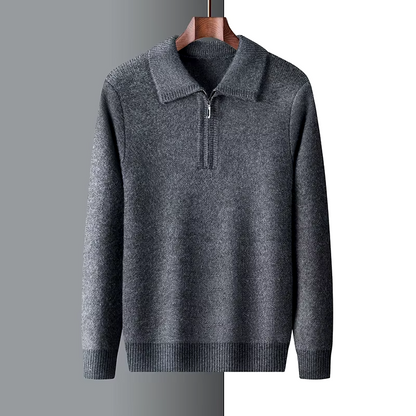 Isaac™ – Weicher, warmer Kaschmirpullover mit Viertelreißverschluss