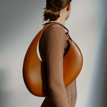 Sophia™ Modern Minimalist | Elegante Hobo-Tasche in Volltonfarbe