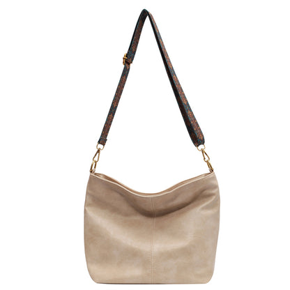 Bolsa Hobo com Alça Geométrica - Grande Capacidade, Retro Crossbody