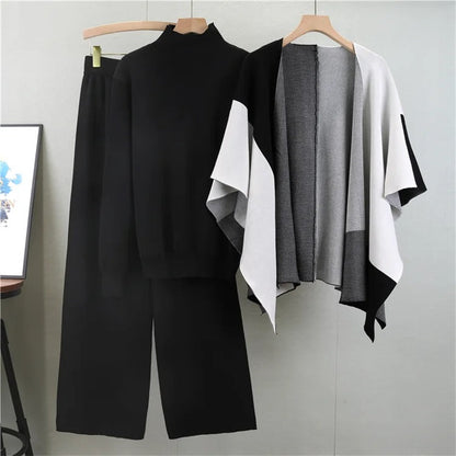 Alyssa™ – Eleganter dreiteiliger Strickanzug