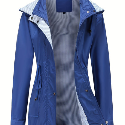 2025 New Autumn And Winter Detachable Hooded Trench Coat for Women, Plus Size Stylish Casual Outdoor Raincoat.