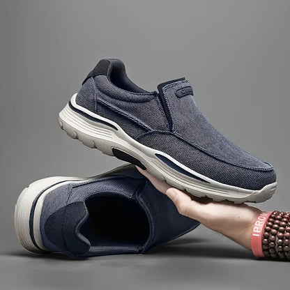 Atmungsaktive Slipper-Schuhe aus Canvas für Herren, bequeme Lauf-Sneaker