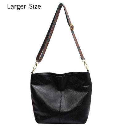 Bolsa Hobo com Alça Geométrica - Grande Capacidade, Retro Crossbody
