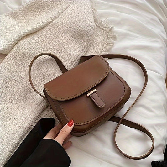 Aria™ Retro Grace | Bolsa tiracolo elegante Saddle