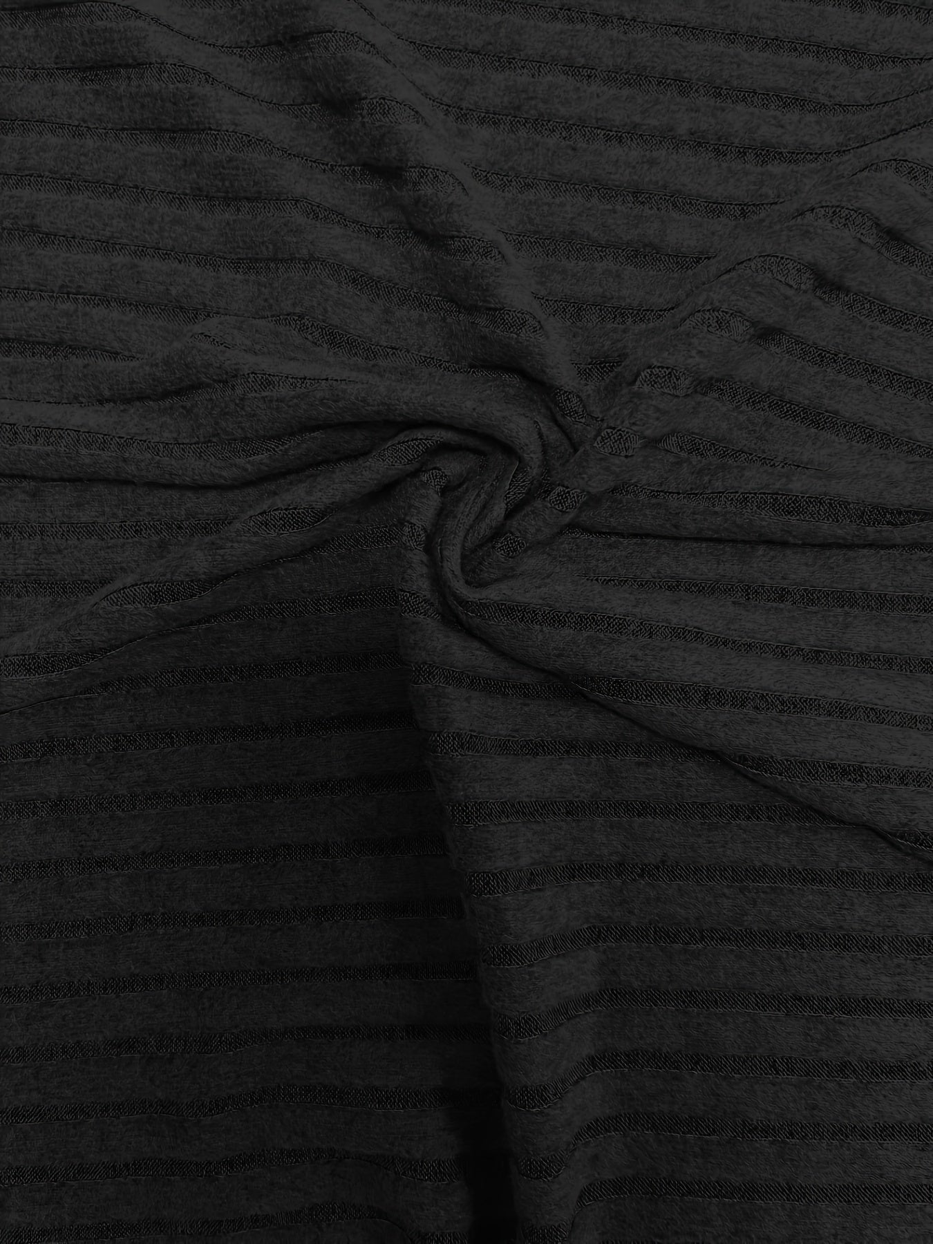 Elegant Ribbed Crew Neck Top, Bishop Sleeves, Solid Color.